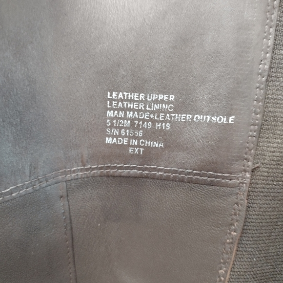 Tory Burch Tall Riding Boots Brown Leather Side Zip Accent Buckle Logo Size 5.5m - Picture 4 of 12